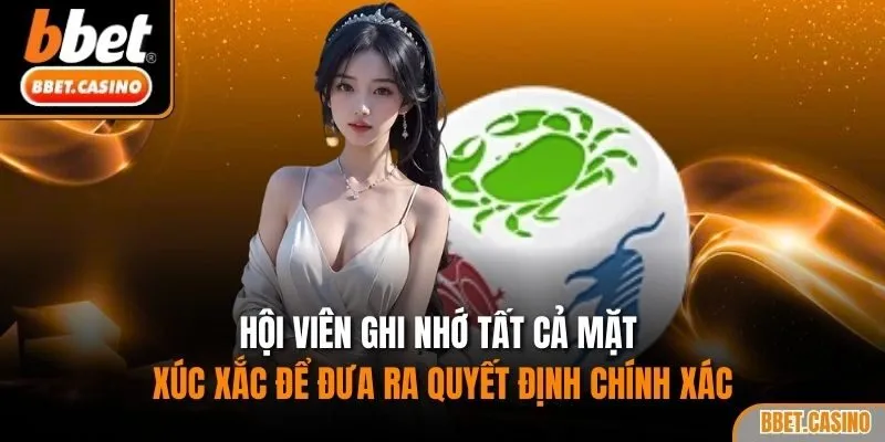 Hội viên ghi nhớ tất cả mặt xúc xắc để đưa ra quyết định chính xác
